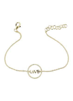 Main View - Click To Enlarge - LINEA - Circle motif diamond 14k gold bracelet