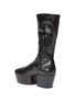  - PRADA - Logo Print Stretch Leather Platform Boots