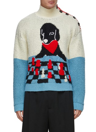 Main View - Click To Enlarge - BOTTEGA VENETA - John John Intarsia Sweater