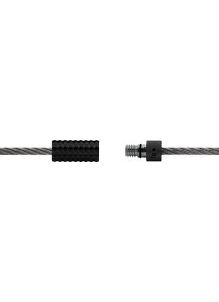 Detail View - Click To Enlarge - LE GRAMME - 7G Brushed Ceramic Pyramid Guilloché Cable Bracelet