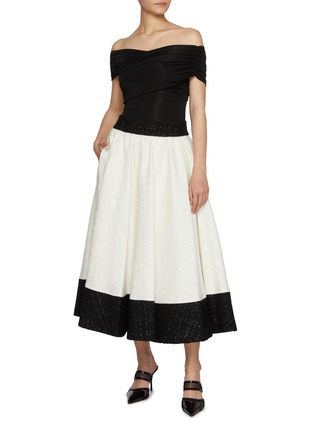ALICE & OLIVIA | Nilda Voluminous Combo Tweed Skirt