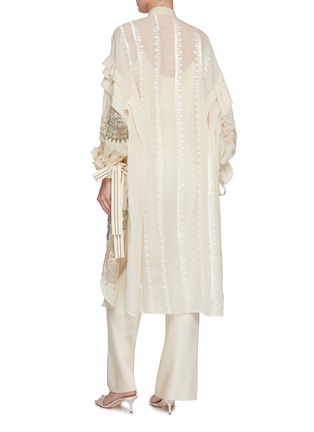 Back View - Click To Enlarge - BIYAN - Embellished Linen Silk Tunic Shirt