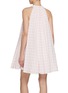 Back View - Click To Enlarge - LOEWE - Sleeveless Checkered Cotton  Trapeze Dress