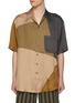 Main View - Click To Enlarge - SONG FOR THE MUTE - Oversized Patchwork Cupro Shirt