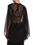 Back View - Click To Enlarge - RICK OWENS  - Claudette Two Way Chiffon Tunic Cape