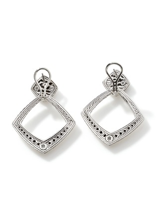Detail View - Click To Enlarge - JOHN HARDY - Classic Chain Sterling Silver Black Sapphire Spinel Drop Earrings