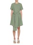 Main View - Click To Enlarge - LOEWE - Pebble Drape Belted Dress
