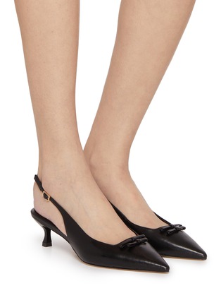 PEDDER RED | Lily 50 Leather Slingback Pumps